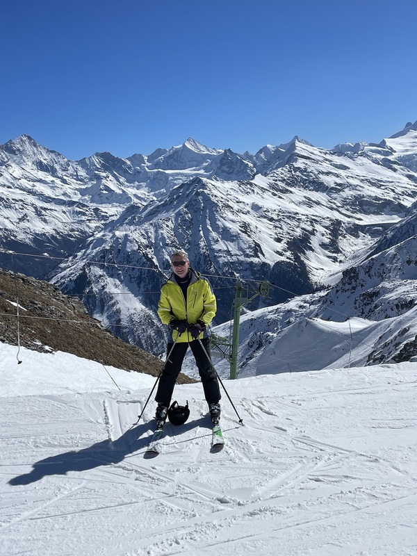 Werner en vacances au ski après le diagnostic de mélanome